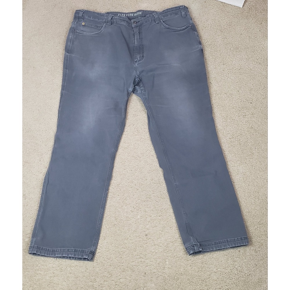 Duluth Trading‎ Co Mens Flex Fire Hose Jean Pants Gray 44x32 Straight Leg Casual